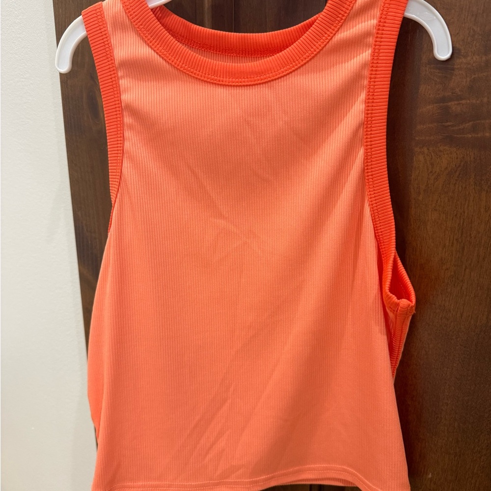 Women’s Bright Orange Cropped Tank Top